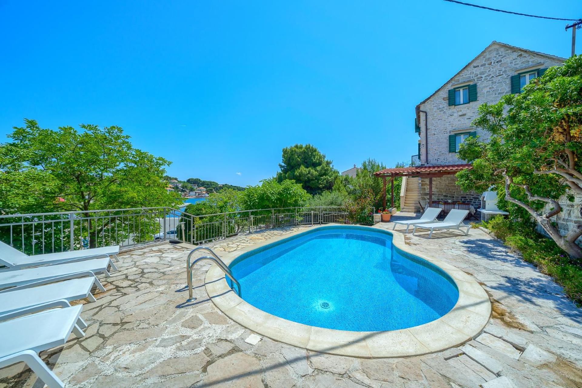 Villa Bonaca Perfect Location For A Holiday With Friends Or Family, Heated Pool Sumartin Extérieur photo
